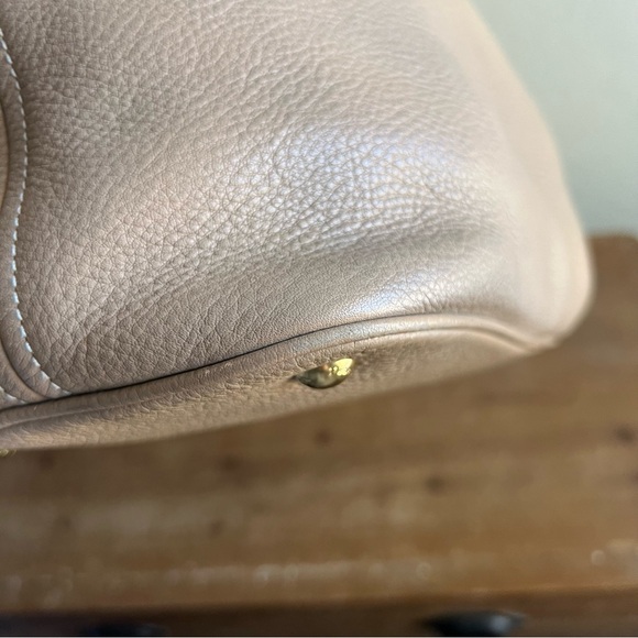 PRADA Beige Leather Hobo Shoulder Bag - Picture 12 of 14